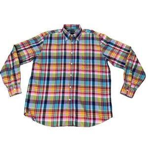 Paul & Shark Yachting Multi-Colored Plaid Long Sleeve Button-Down Shirt size XL